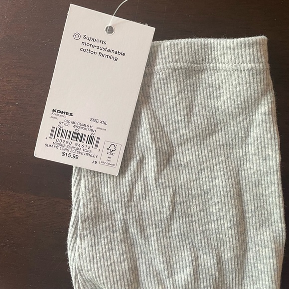 Sonoma | Ribbed Long Sleeve Henley - Picture 5 of 5